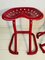 Vintage Red Tractor Seat Stools, 1980s, Set of 2 7