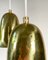 Scandinavian Pendants with Perforated Brass Shades by Boréns, 1960s, Set of 2 5