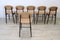 Dining Chairs in Beech Wood and Faux Leather, 1960s, Set of 6 8