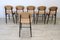 Dining Chairs in Beech Wood and Faux Leather, 1960s, Set of 6, Image 8