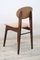 Dining Chairs in Beech Wood and Faux Leather, 1960s, Set of 6, Image 2