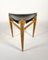 Scandinavian Leather and Oak Stool by Luxus, 1950s 3