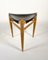 Scandinavian Leather and Oak Stool by Luxus, 1950s, Image 3