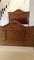 Antique Victorian King Size Figured Walnut Floral Marquetry Inlaid Bed, 1880, Image 5