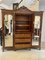 Large Antique Victorian Figured Walnut Floral Marquetry Inlaid Wardrobe, 1880 2