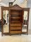 Large Antique Victorian Figured Walnut Floral Marquetry Inlaid Wardrobe, 1880, Image 2