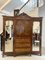 Large Antique Victorian Figured Walnut Floral Marquetry Inlaid Wardrobe, 1880, Image 1