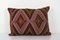 Turkish Brown Kilim Cushion Cover, 2010s, Image 1