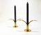 Swedish Liljan Brass Candlesticks by Ivar Åhlenius Björk, 1950s, Set of 2 5