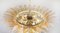 Palmette Ceiling Light with 104 Clear and Amber Glasses, 1980s 3