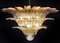 Palmette Ceiling Light with 104 Clear and Amber Glasses, 1980s 16