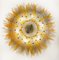 Palmette Ceiling Light with 104 Clear and Amber Glasses, 1980s 5