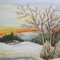 Kuta, Sunrise in a Winter Landscape in the Black Forest, 1950s, Oil on Canvas, Framed 5