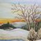 Kuta, Sunrise in a Winter Landscape in the Black Forest, 1950s, Oil on Canvas, Framed, Image 5