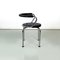 Italian Modern Chairs in Black Rubber and Metal by Airon, 1980s, Set of 4 3