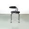 Italian Modern Chairs in Black Rubber and Metal by Airon, 1980s, Set of 4, Image 3