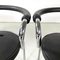 Italian Modern Chairs in Black Rubber and Metal by Airon, 1980s, Set of 4, Image 7
