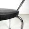 Italian Modern Chairs in Black Rubber and Metal by Airon, 1980s, Set of 4 8