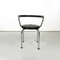 Italian Modern Chairs in Black Rubber and Metal by Airon, 1980s, Set of 4 2