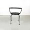 Italian Modern Chairs in Black Rubber and Metal by Airon, 1980s, Set of 4, Image 2