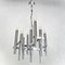 Lampada da soffitto in metallo cromato attribuita a Gaetano Sciolari per Boulanger, anni '70, Immagine 5