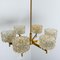 Brass and Glass Chandelier in the style of Fagerlund, 1960s 5