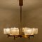 Brass and Glass Chandelier in the style of Fagerlund, 1960s 10