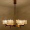Brass and Glass Chandelier in the style of Fagerlund, 1960s, Image 10