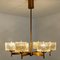 Brass and Glass Chandelier in the style of Fagerlund, 1960s, Image 12