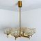Brass and Glass Chandelier in the style of Fagerlund, 1960s 3