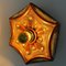 Vintage German Gold Hex-Shaped Star Ceramic Wall Light, 1970 7