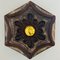 Vintage German Gold Hex-Shaped Star Ceramic Wall Light, 1970 8