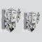 Faceted Crystal and Silver Chrome Sconces by Kinkeldey, 1970s, Set of 2, Image 7