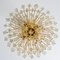 Venini Style Clear Gold Glass Messing Chandelier, 1970 13