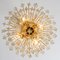 Venini Style Clear Gold Glass Messing Chandelier, 1970 10