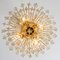 Venini Style Clear Gold Glass Messing Chandelier, 1970, Image 10