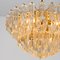 Venini Style Clear Gold Glass Messing Chandelier, 1970 6