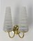 Sconces in Brass & Glass, 1960s, Set of 2 7