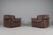 Brown Leather DS-12 Armchairs from de Sede, Switzerland, 1960s, Set of 2 1