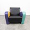 Postmoderner mehrfarbiger Vintage Sessel, 1980er 1