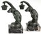 Art Deco Bookends Monkey with Lantern by Max Le Verrier, 1925, Set of 2 5