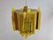 Lámpara colgante de acrílico amarillo y metal de Claus Bolby para Cebo Industri, Dinamarca, años 60, Imagen 2