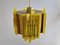 Yellow Acrylic and Metal Pendant Lamp by Claus Bolby for Cebo Industri, Denmark, 1960s 2