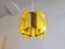 Lampe à Suspension Jaune en Acrylique et Métal par Claus Bolby pour Cebo Industri, Danemark, 1960s 5