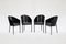 Schwarze Vintage Costes Esszimmerstühle von Philippe Starck für Driade, 1980er, 4er Set 1