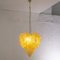 Suspension Chandelier with Murano Glass Leaves, Italy, 1990s, Image 4