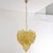 Suspension Chandelier with Murano Glass Leaves, Italy, 1990s 3