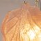 Pink Suspension Chandelier with Murano Glass Leaves, Italy, 1990s, Image 10