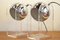 Chrome Ball Lamps, Italy, 1970s, Set of 2 1