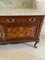 Victorian Figured Walnut Floral Marquetry Inlaid Marble Top Cabinet, 1880s 13